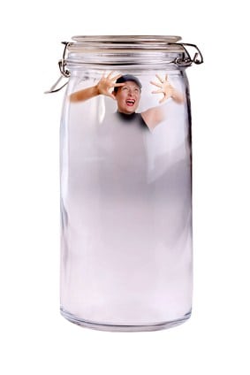 Woman Trapped In A Jar