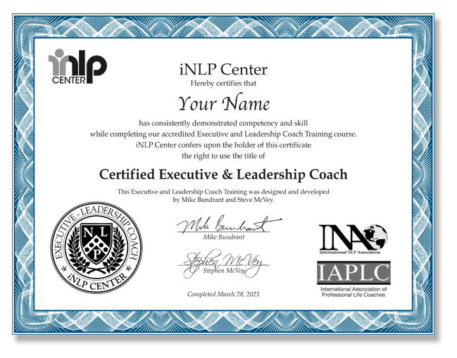 Executive coaching and leadership certification