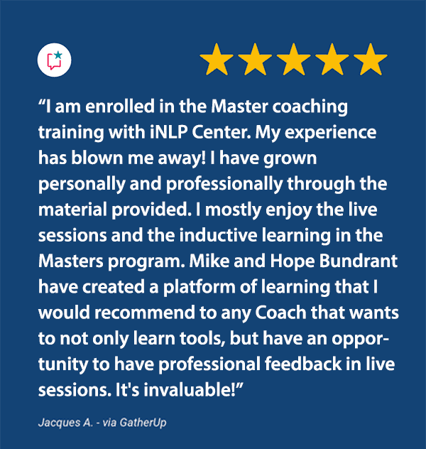 Master Coach Training testimonial from Jacques