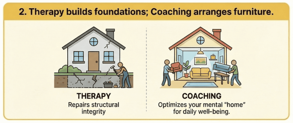 Coaching vs. Therapy: Foundations vs. Furniture